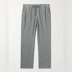 James Perse Womens XL Linen Drawstring Pull on Pants Lagenlook Lightweight